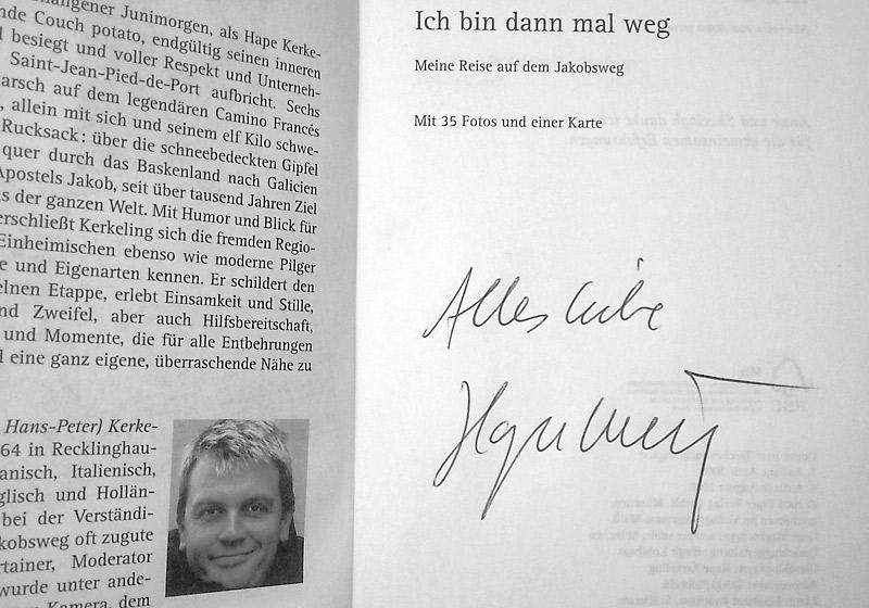 „Ich Bin Dann Mal Weg“: Signiertes Buch Von Hape Kerkeling