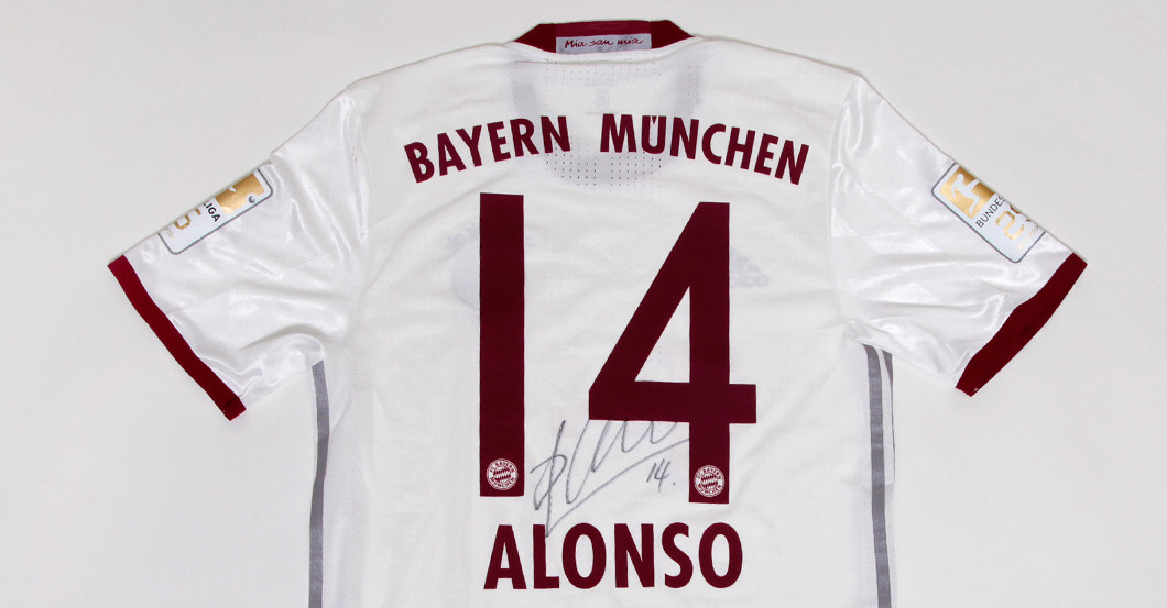 Bayern Munchen No14 Alonso White Jersey