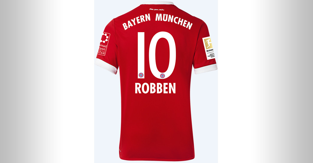 klink globaal voorbeeld Straight from FC Bayern versus BVB: Arjen Robben's Jersey