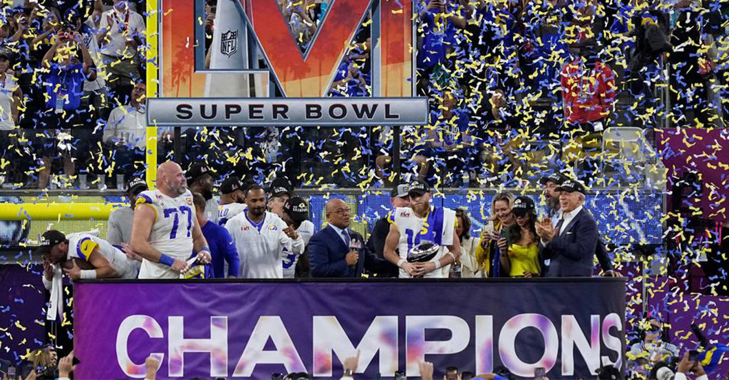 From the Super Bowl Winners: LA Rams Stars sign a Football!